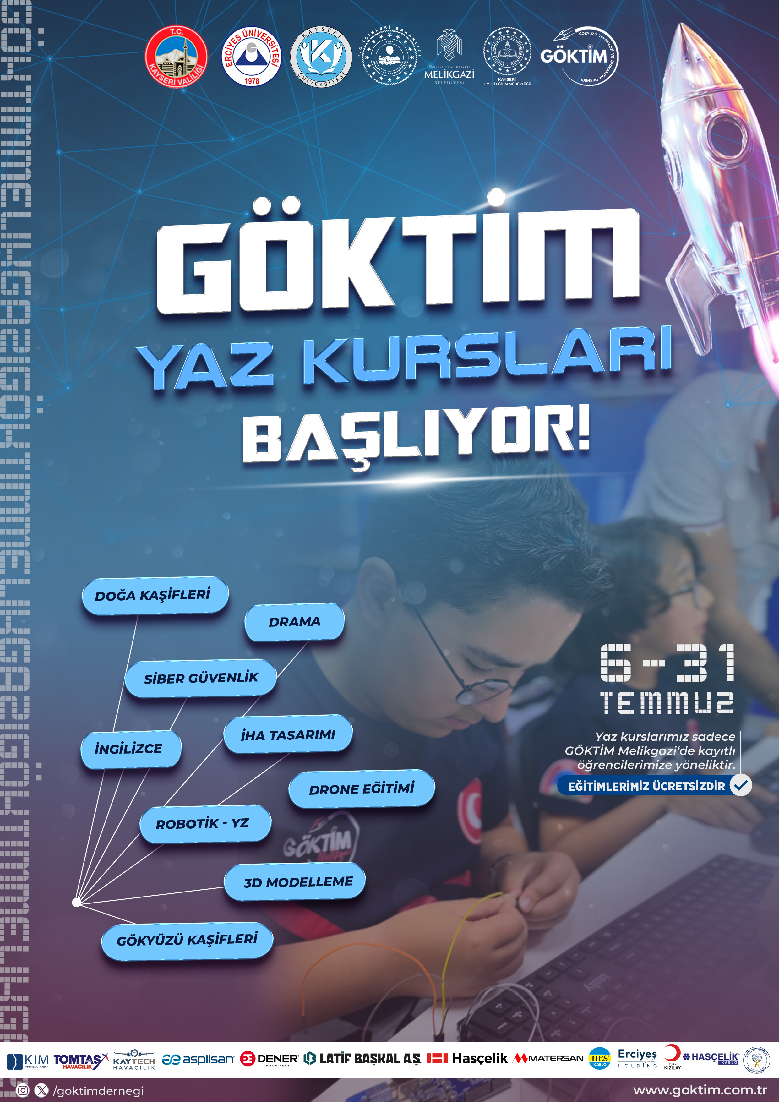 🚀 Göktim Yaz Kursları Başlıyor!